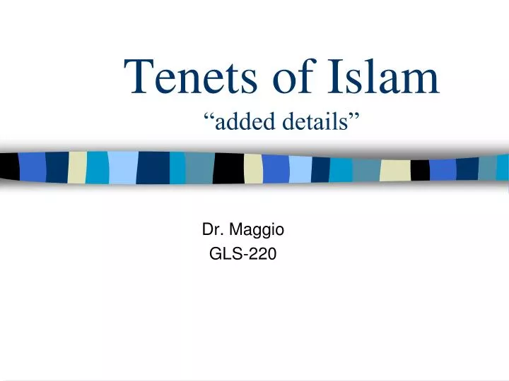 tenets of islam added details