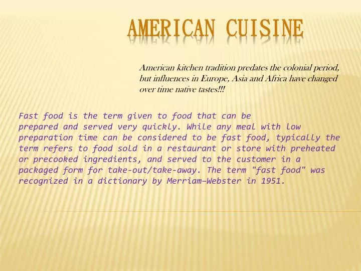 american cuisine