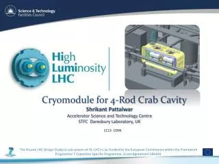 Cryomodule for 4-Rod Crab Cavity