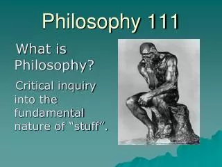 Philosophy 111