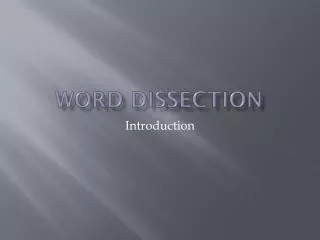 word dissection