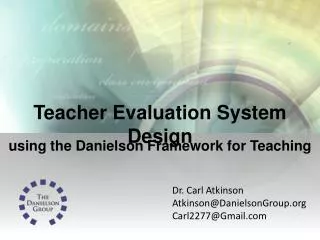 Teacher Evaluation System Design