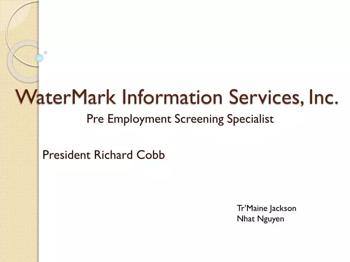 watermark information services inc