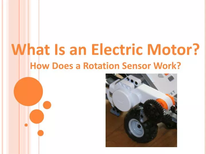 what is an electric motor how does a rotation sensor work