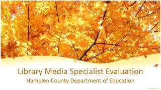 Library Media Specialist Evaluation