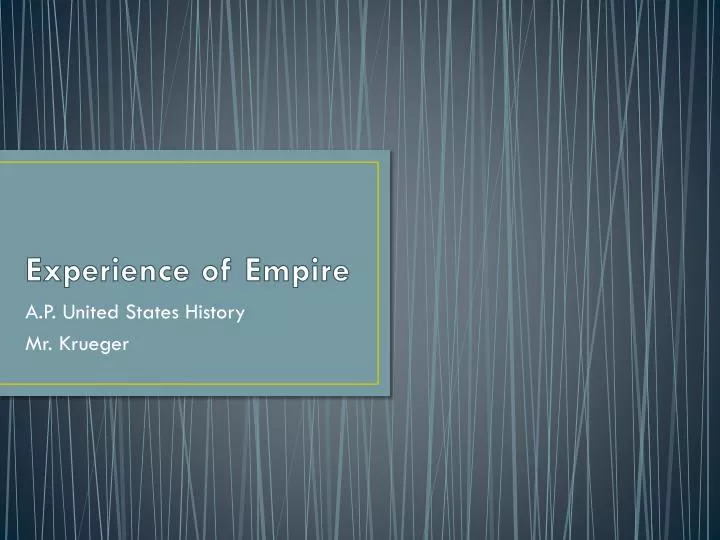experience of empire