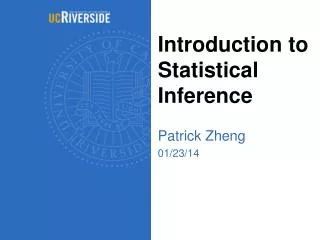 Introduction to Statistical Inference