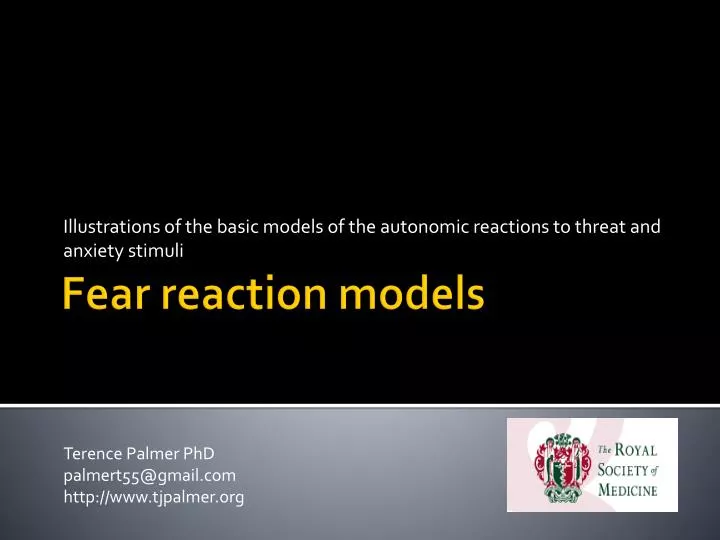 illustrations of the basic models of the autonomic reactions to threat and anxiety stimuli