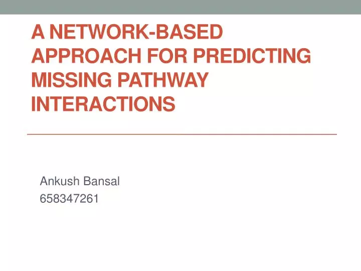 a network based approach for predicting missing pathway interactions