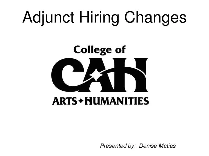 adjunct hiring changes