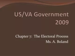 US/VA Government 2009