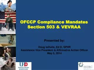OFCCP Compliance Mandates Section 503 &amp; VEVRAA