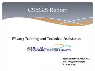 CSBGIS Report