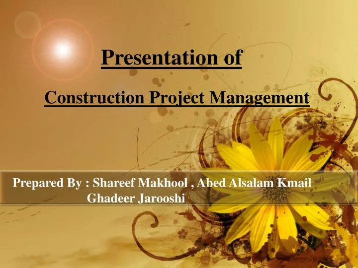 construction project management