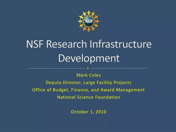 nsf research infrastructure development