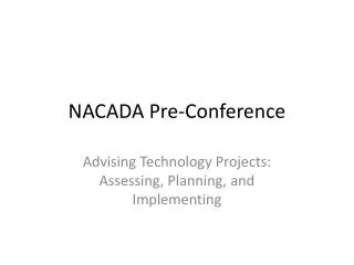 NACADA Pre-Conference
