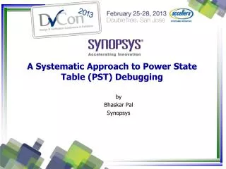 A Systematic Approach to Power State Table (PST) Debugging