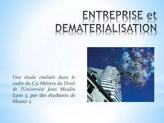 entreprise et dematerialisation