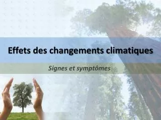 effets des changements climatiques