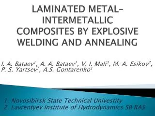 LAMINATED METAL–INTERMETALLIC COMPOSITES BY EXPLOSIVE WELDING AND ANNEALING
