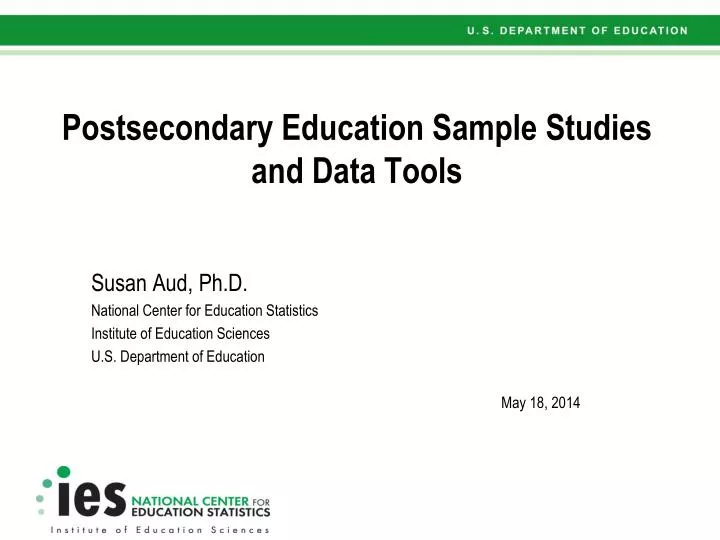 postsecondary education sample studies and data tools