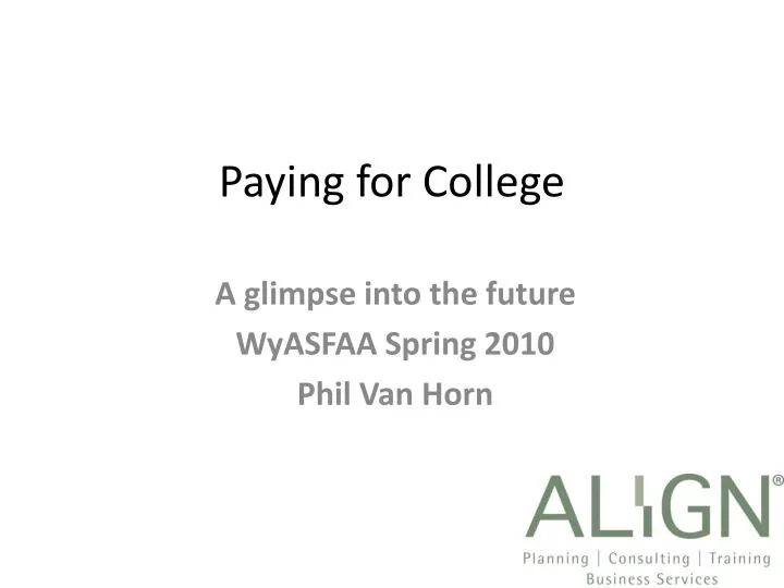 paying for college