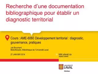recherche d une documentation bibliographique pour tablir un diagnostic territorial