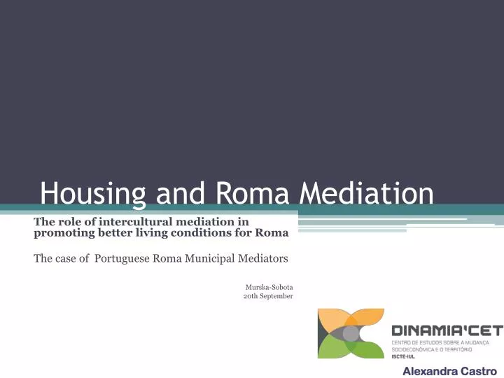 housing and roma mediation