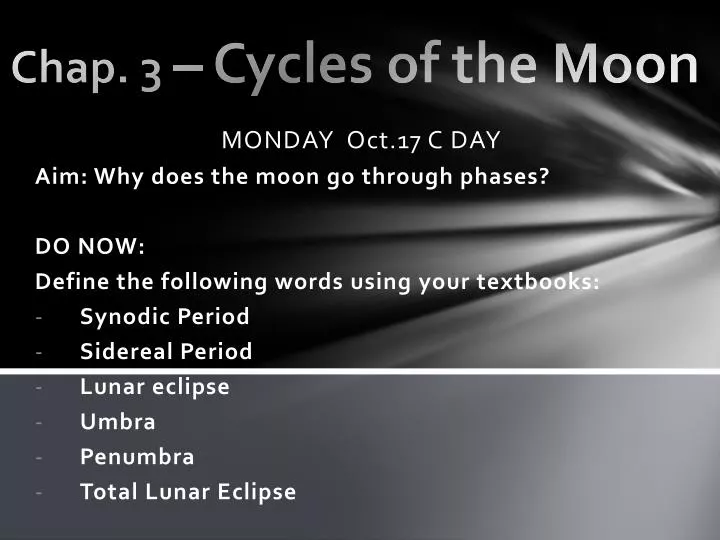 chap 3 cycles of the moon
