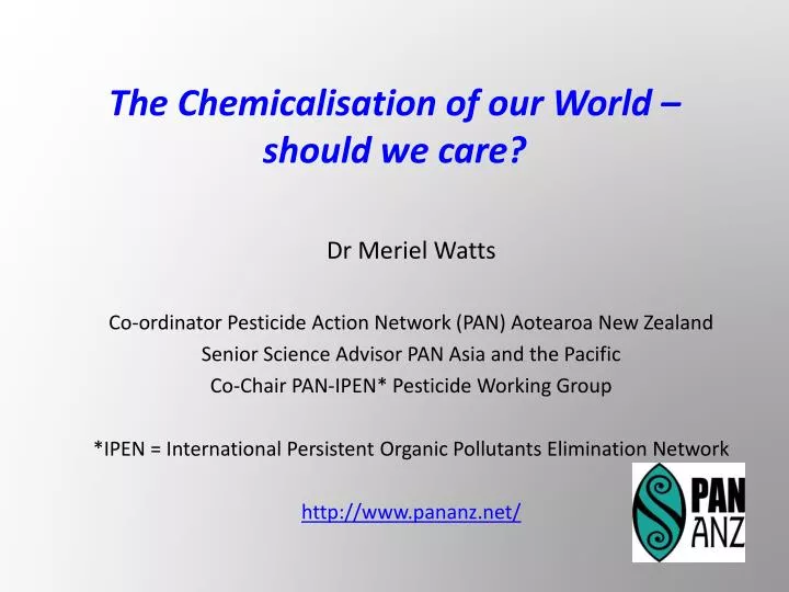 the chemicalisation of our world should we care