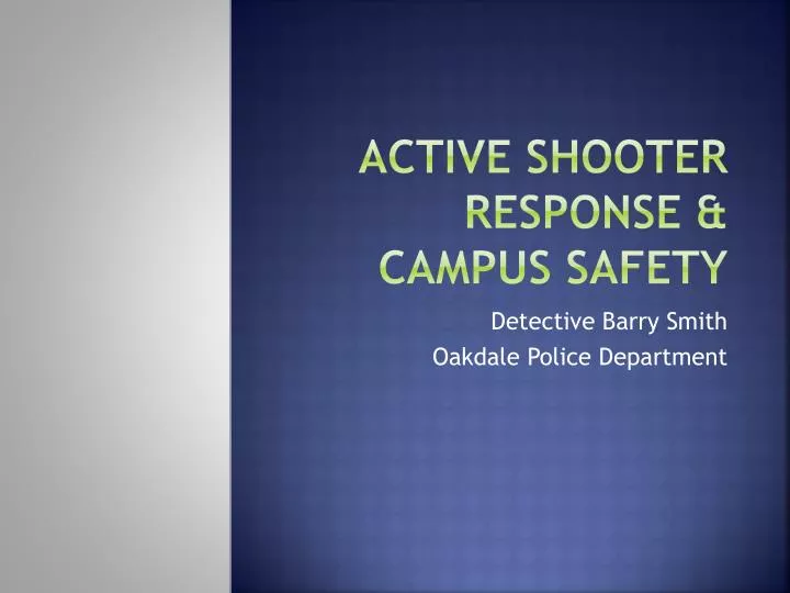 active shooter response campus safety