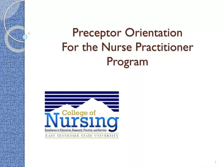preceptor orientation for the nurse practitioner program