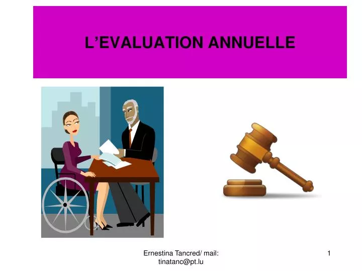 l evaluation annuelle