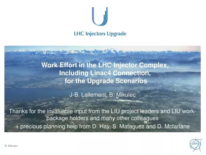 work effort in the lhc injector complex including linac4 connection for the upgrade scenarios