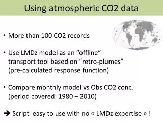 Using atmospheric CO2 data