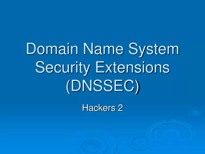domain name system security extensions dnssec