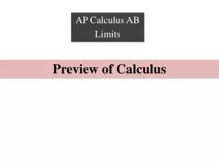 Preview of Calculus
