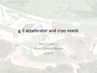 g-2 accelerator and cryo needs