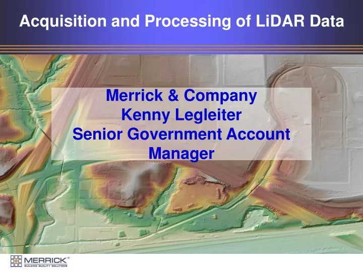 acquisition and processing of lidar data