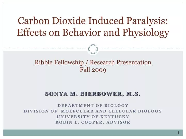 ribble fellowship research presentation fall 2009