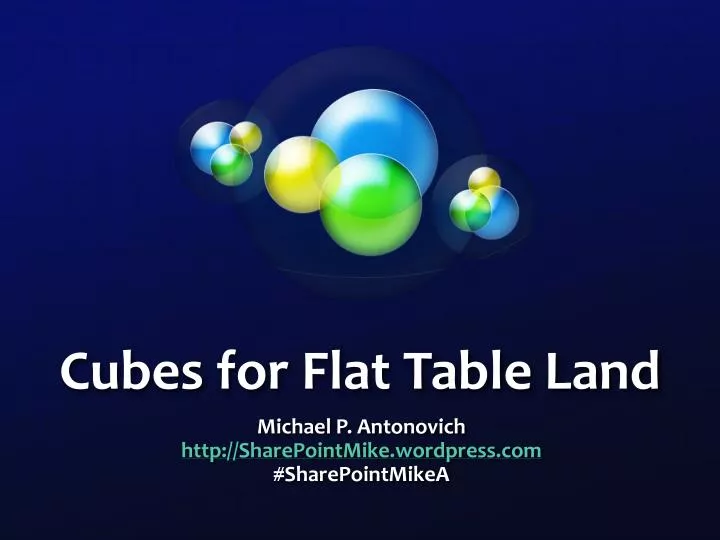 cubes for flat table land