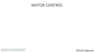 MOTOR CONTROL