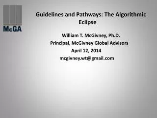 Guidelines and Pathways: The Algorithmic Eclipse