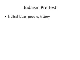 Judaism Pre Test