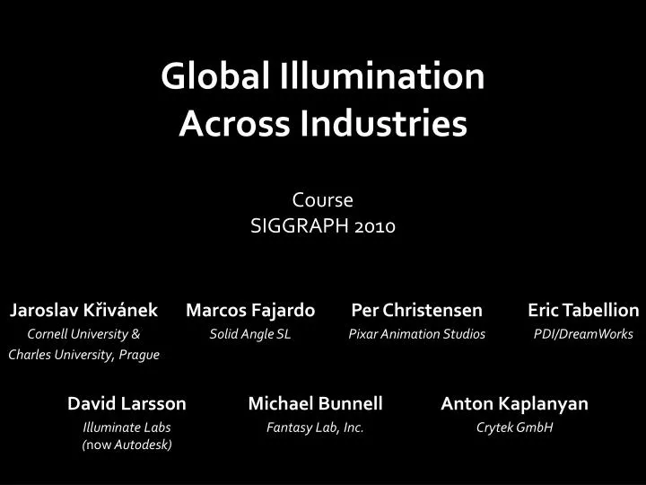 global illumination across industries