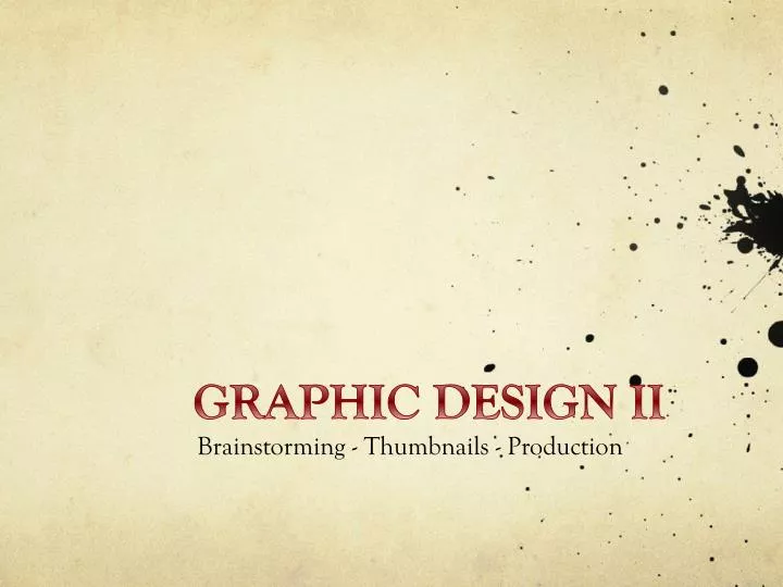 graphic design ii
