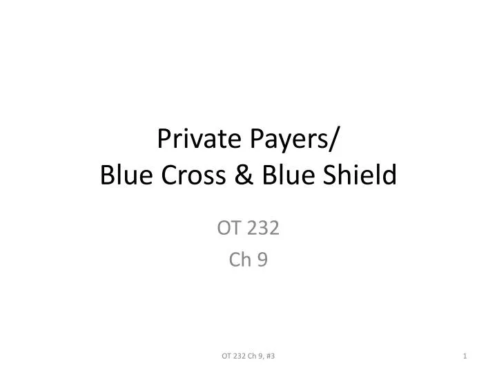 private payers blue cross blue shield