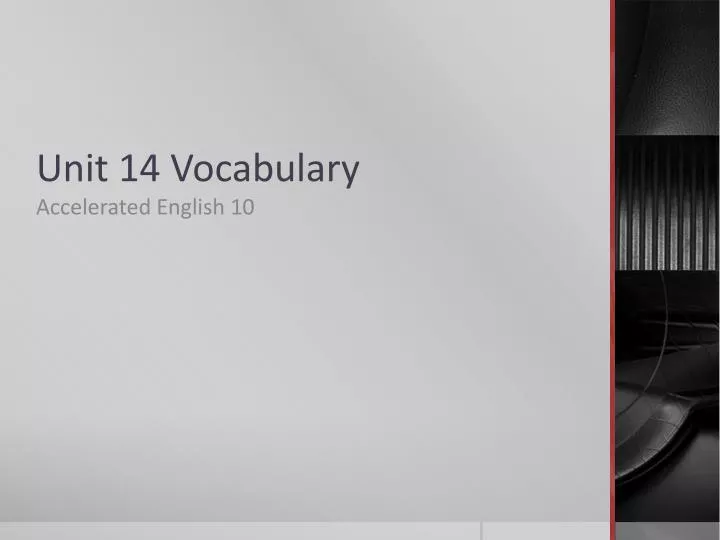 unit 14 vocabulary