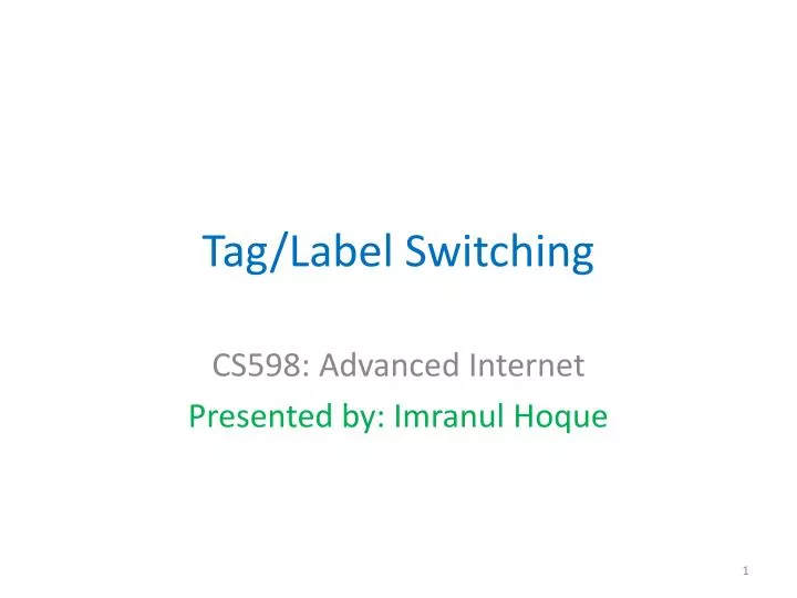 tag label switching