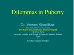 Dilemmas in Puberty - slide 1